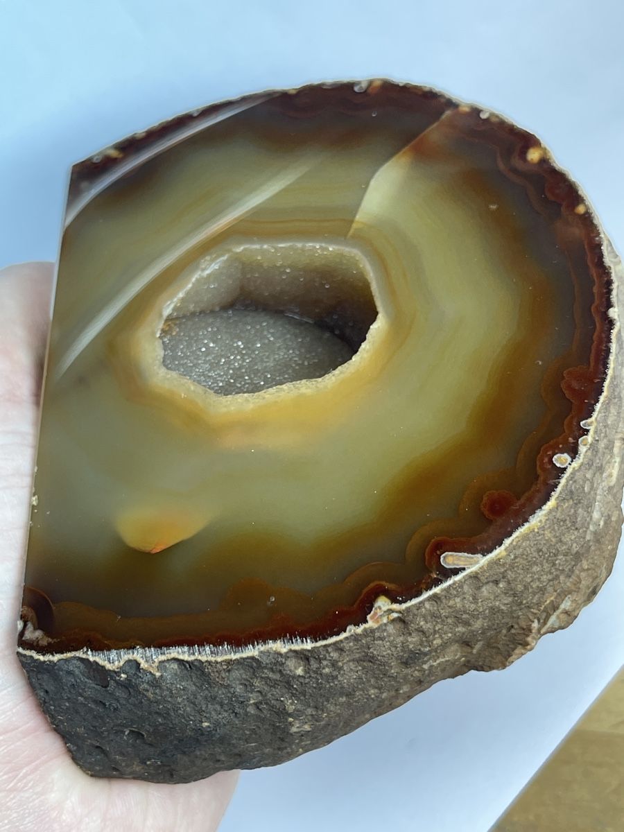 Minerali & Pietre curative: Géode d'agate naturelle avec cristaux - Achatgeode – Usato da Le Landeron venduto da Ayriss 4