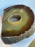 Géode d'agate naturelle avec cristaux - Achatgeode