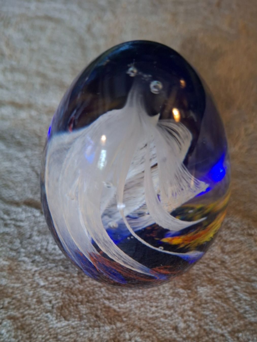 Murano Bicchieri: Paperwight-Briefbeschwerer, wundersschöne Eiform von Murano – Usato da Otelfingen venduto da silver-moon 2