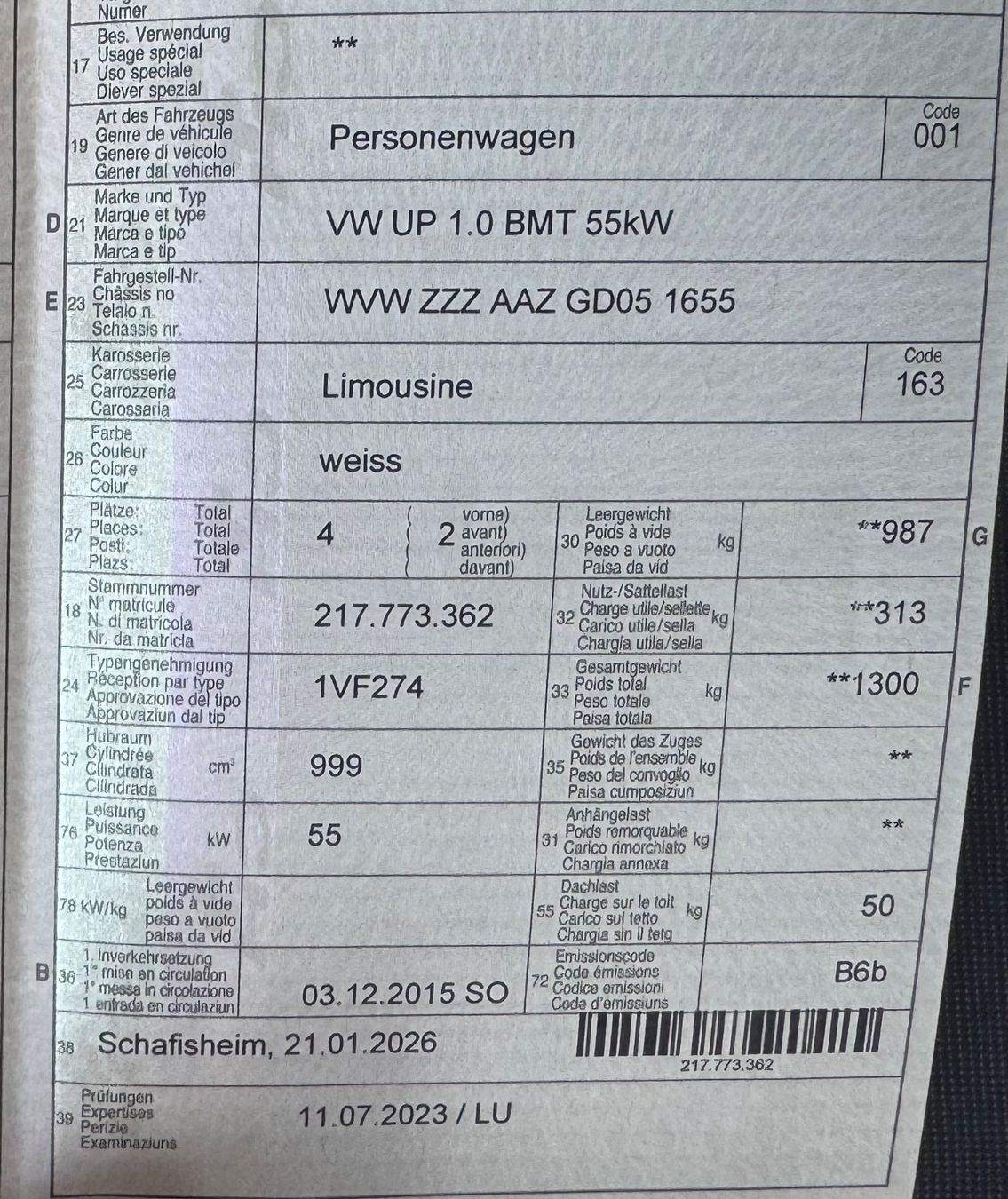 VW Autos: Vw Up Strret - Unfall – D'occasion à Eiken par hipopo 6