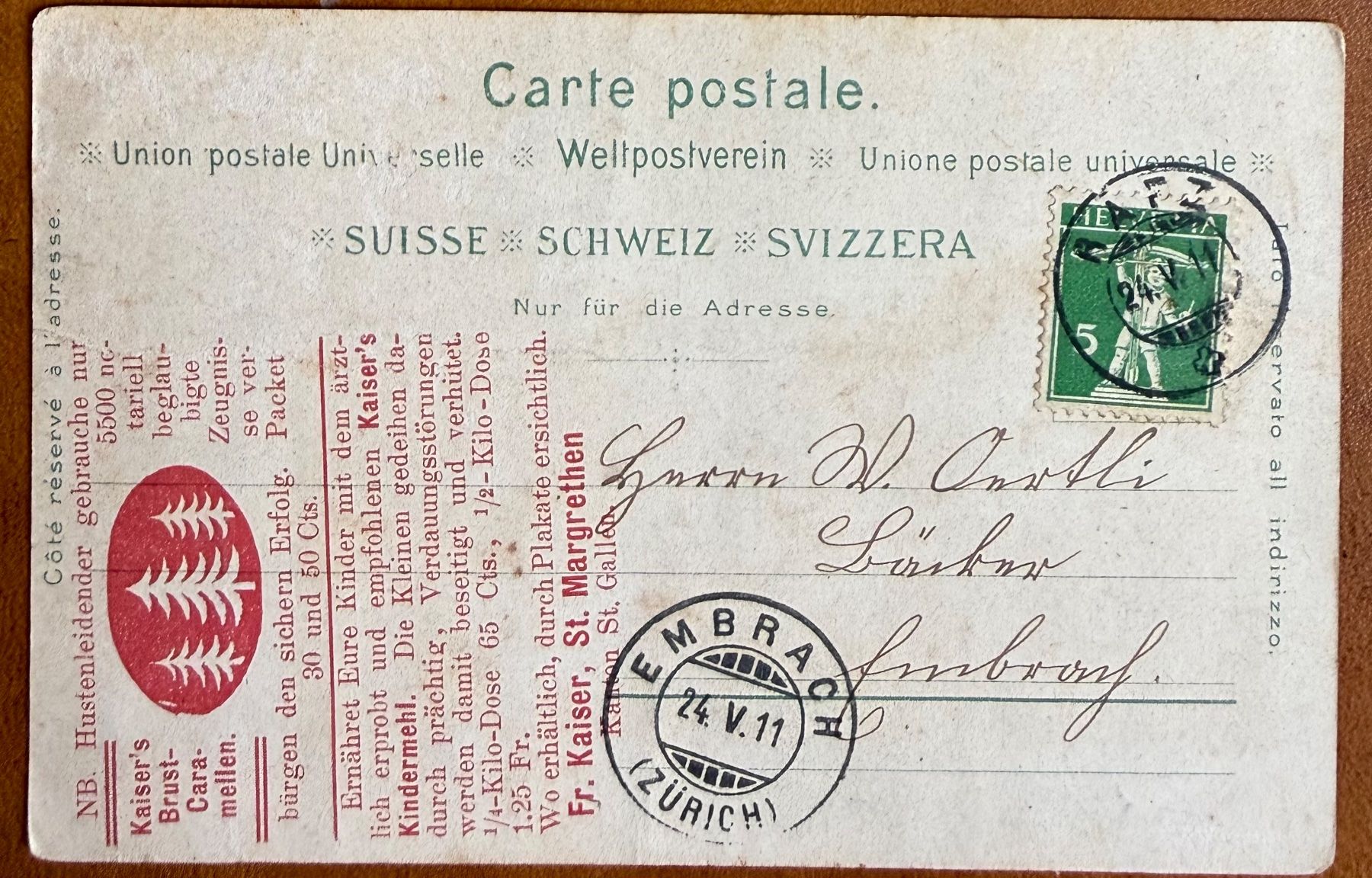 Cartoline postali: Hospental - Litho 1911 – Usato da Lutry venduto da Ediego 1