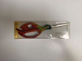 Scheren mit Vogelmotiv in Verpackung neuwertig