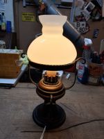 Tischlampe im Antik Look mit Glasschirm funktionsfähig (D)