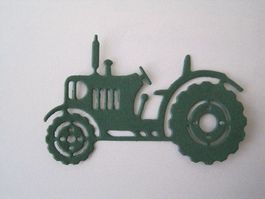 Stanz-Papier Motiv Traktor grün