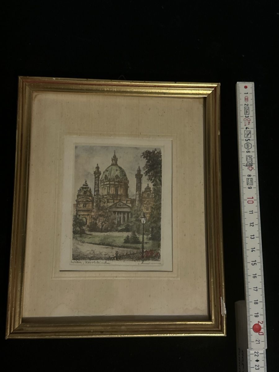 Grafica & Litografie: Wien, Karlskirche, gerahmt – Difettoso da Zürich venduto da Chaeffeler 5