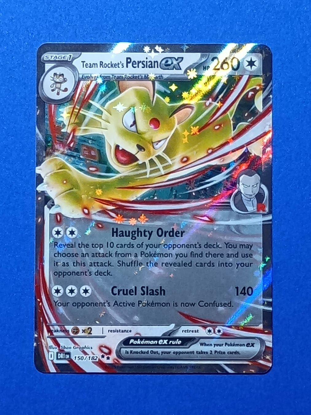 Pokemon TCG Destined Rivals Team Rocket Persian ex 150 🇬🇧 (Neu (gemäss ...