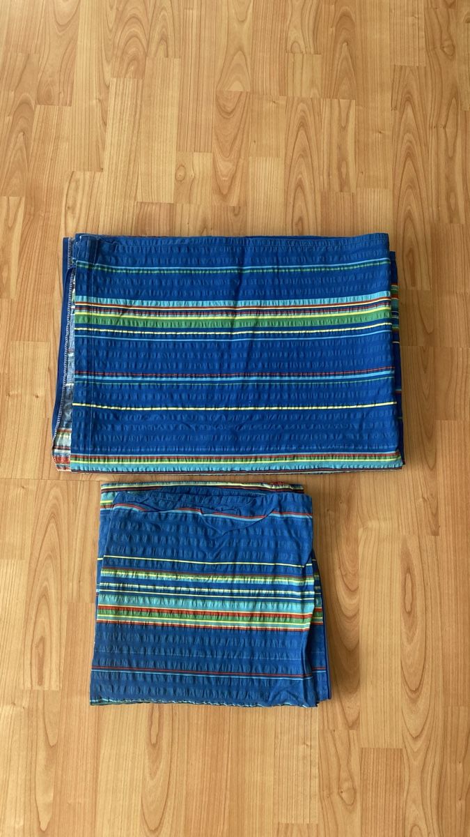 Biancheria da letto: Bettwäsche-Set blau gestreift, 160x210cm – Usato da Frauenfeld venduto da Sibi75