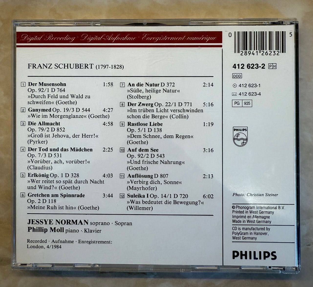 CD: Schubert gesungen von Jessey Norman – Usato da Liestal venduto da 99katzen 1