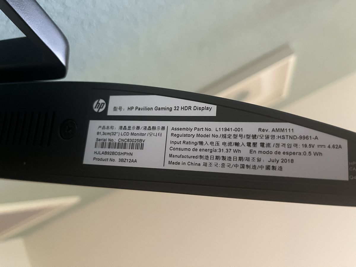 Hewlett Packard Monitor: HP Pavilion Gaming 32" HDR Display – Usato da Bern venduto da zaecca 1