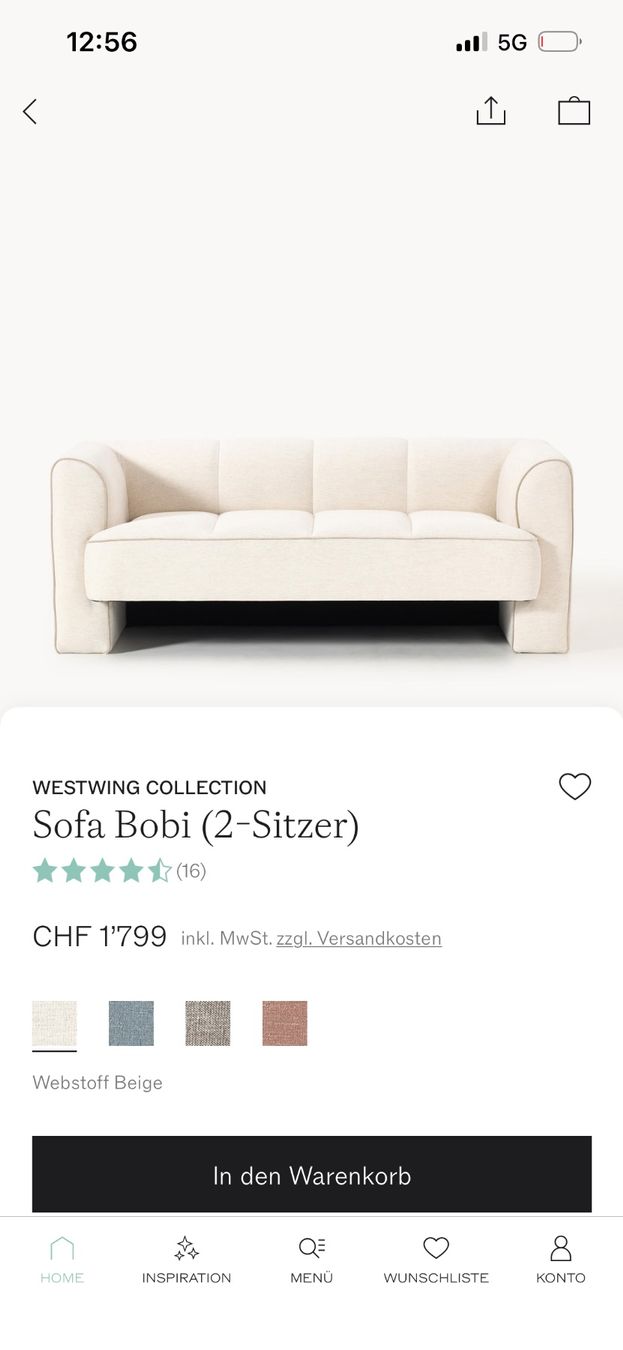 Westwing Sofas: Westwing Sofa Bobi – D'occasion à Zürich par and_phv2
