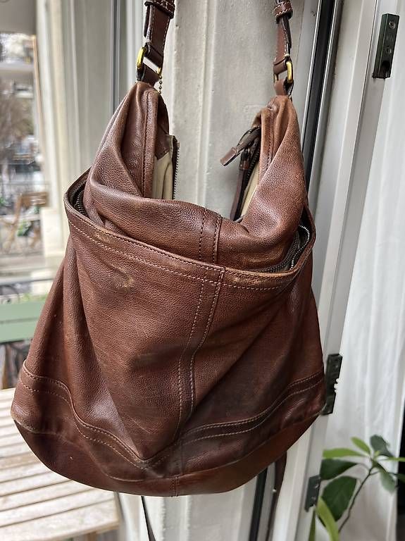 Borse da donna: Coach Schultertasche, dunkelbraun – Usato da Zürich venduto da Zebra_20 1