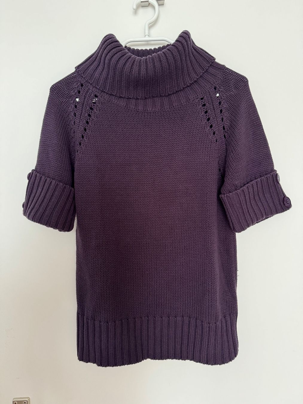 T-Shirts: Gestricktes T-Shirt Gr. 38, violett – Neu (gemäss Beschreibung) aus Niederhasli von Erwied