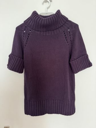 Gestricktes T-Shirt Gr. 38, violett