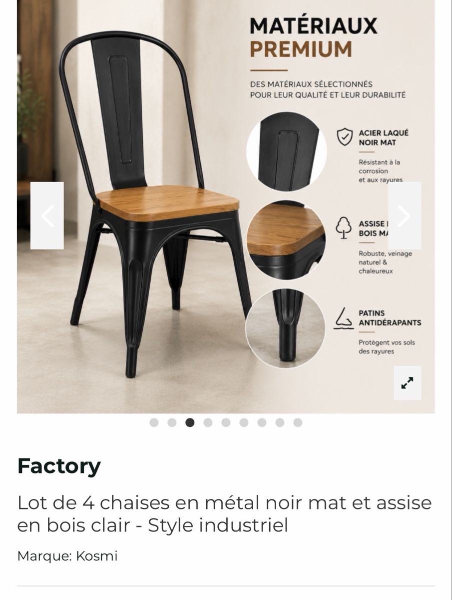 Stühle: Chaise style industriel neuve .  – Neu und originalverpackt aus Dombresson von feline_ne 7