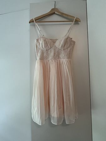 H&M Divided Sommerkleid Spitzenoberteil Gr. 38 Rosa
