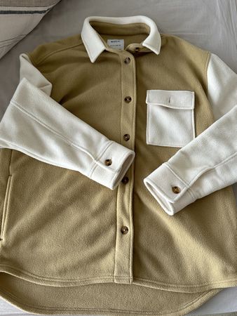 RVCA Fleecehemd Teddyjacke beige creme S Unisex