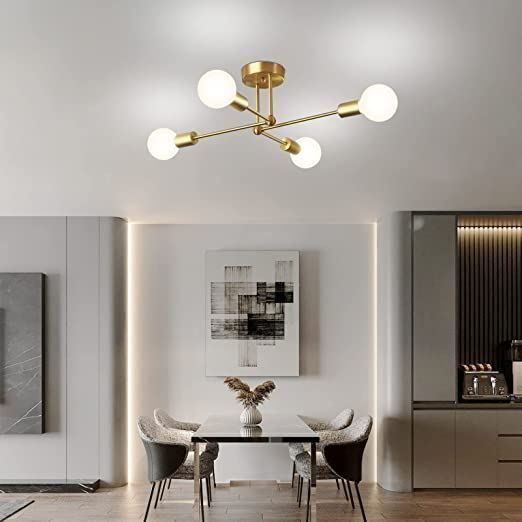 Lampade: Deckenlampe 4 E27 Lichter Kronleuchter – Nuovo (secondo la descrizione) da Thun venduto da nuonuoshop 6