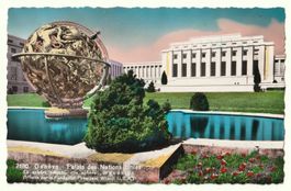 Genève Palais des Nations Unies et la sphère celeste, AK