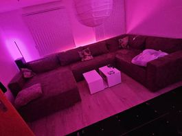 Wohnlandschaft BRIXEN von Mega Möbel inkl. Couchtisch