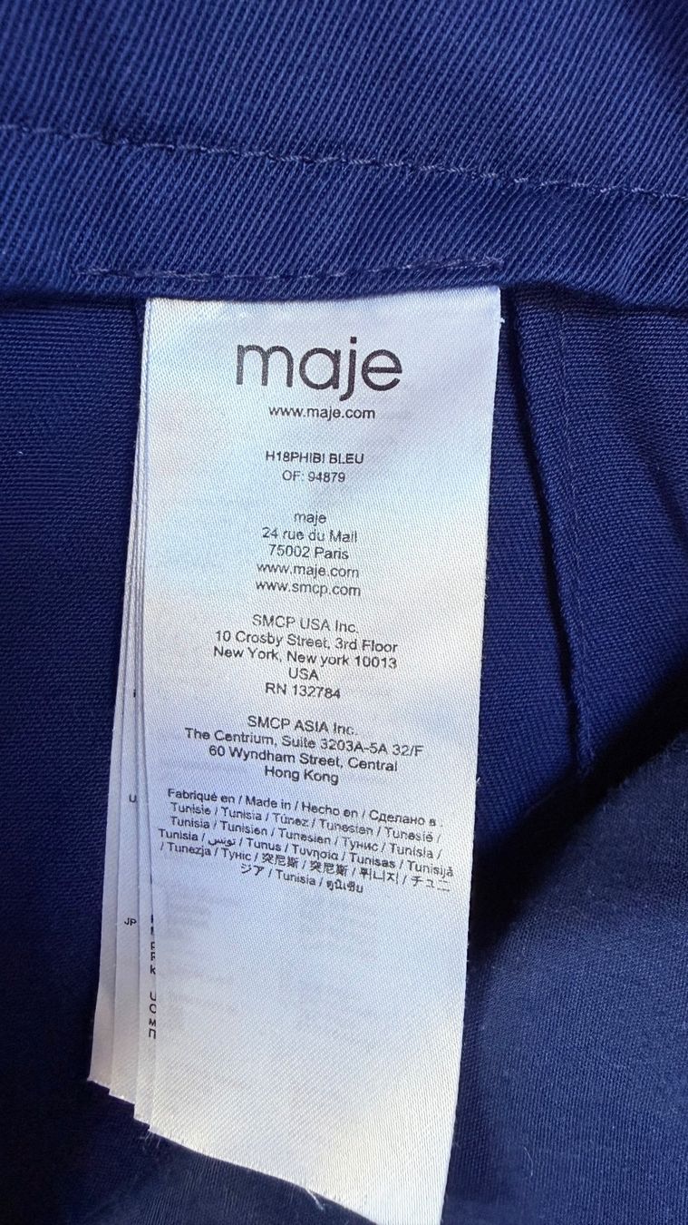 Maje Pantaloni: Maje Cargo Hose Blau Gr. 38 – Usato da Niederrohrdorf venduto da gigerch 6