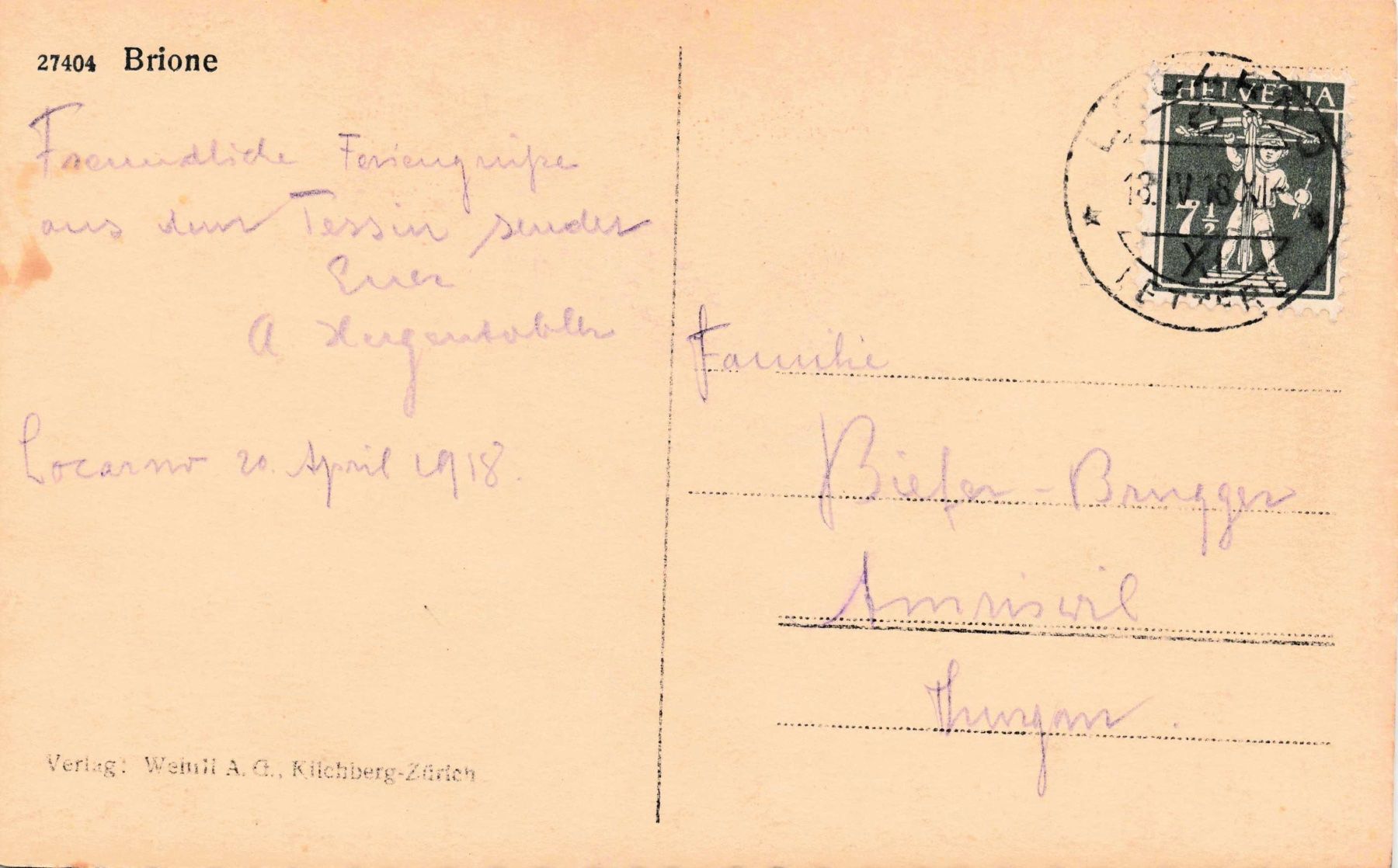 Cartoline postali: Brione – Usato da Biasca venduto da Blenio71 1