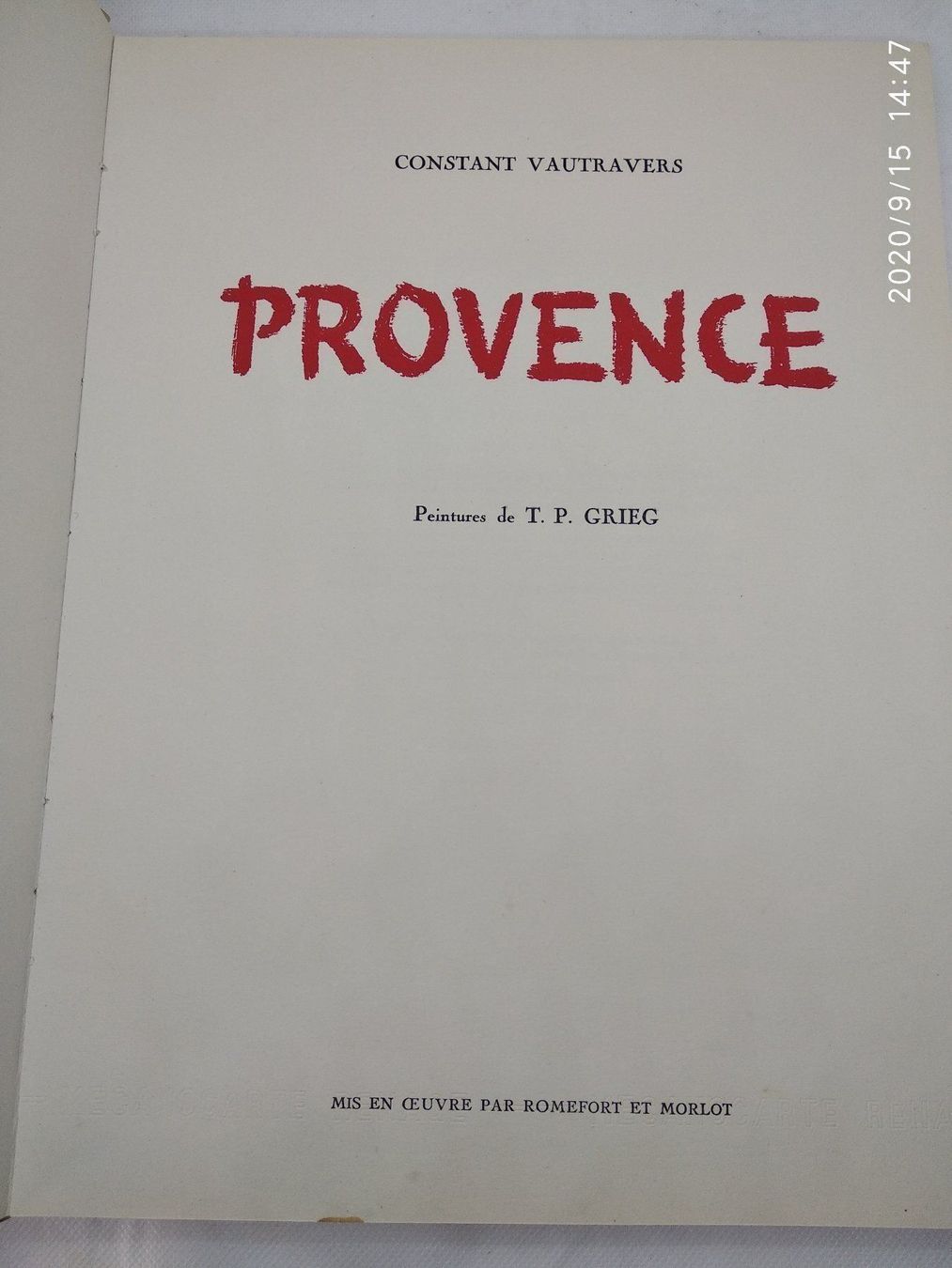 Livres: T. P. GRIEG - CONSTANT VAUTRAVERS – D'occasion à Goldach par Gaip 4