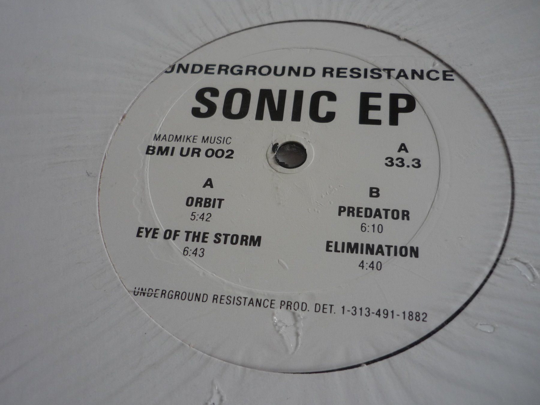 Dischi in vinile: Rare Techno Vinyl - underground resistance - Sonic EP – Usato da Beringen venduto da Flatretriever 1