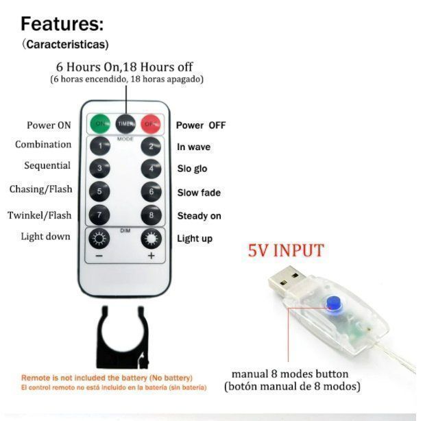 Ghirlande e barre luminose: 10M Led Draht String mit Fernbedienung 8 modus – Nuovo e nell'imballaggio originale da Uerkheim venduto da Kaufoption 3