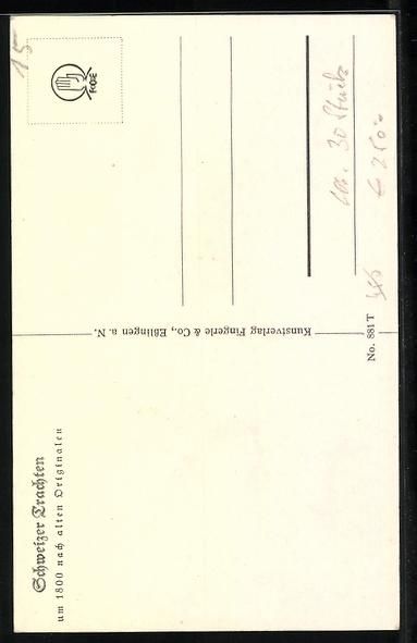 Cartoline postali: Schweizer Wanderer in Unterwaldner Trach – Usato da Berlin venduto da bartko-reher 1