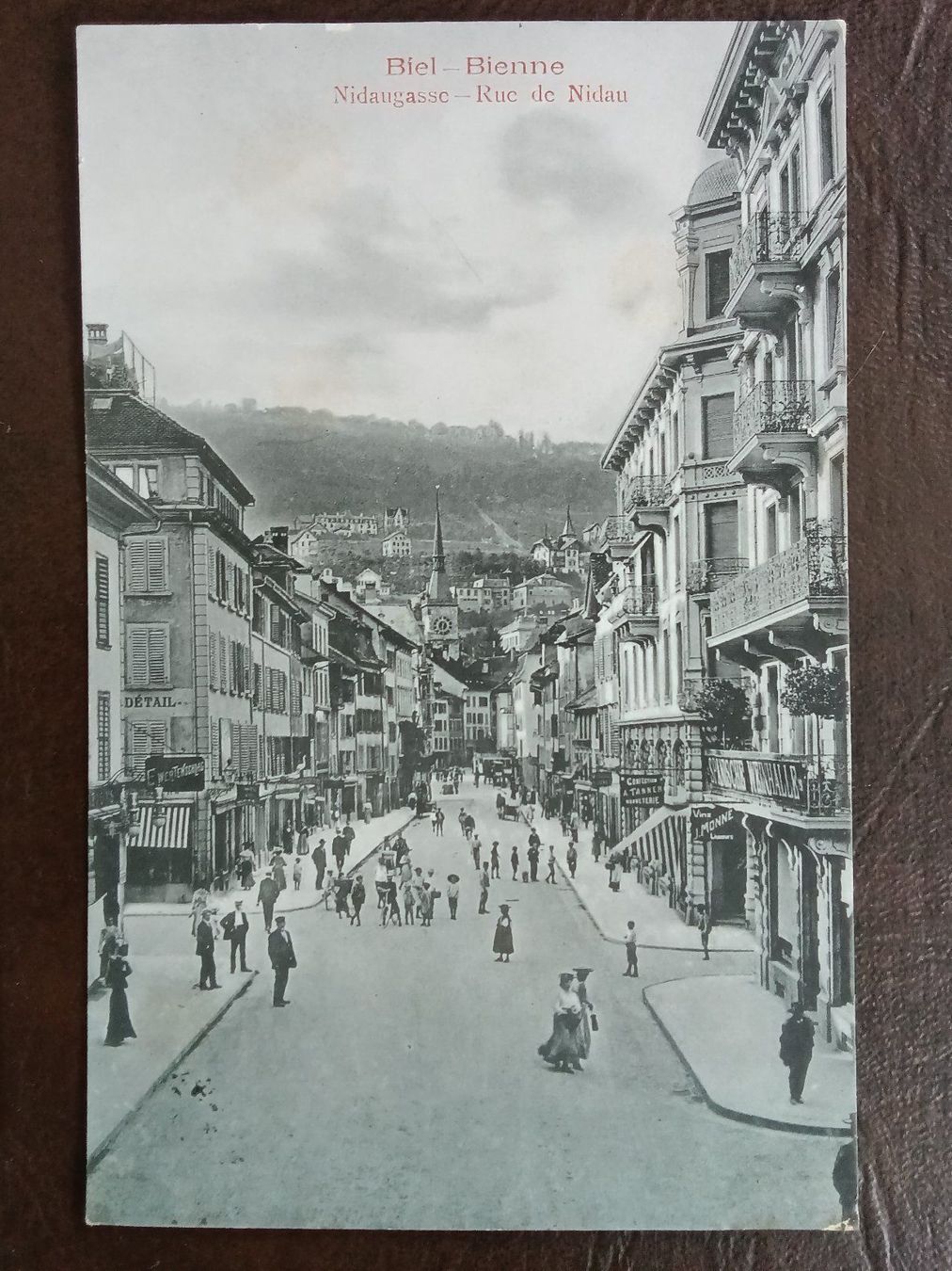 Cartoline postali: 3 antike Postkarten mit Abbildungen von Biel, 1906 – Usato da Hohenrain venduto da mr10 1