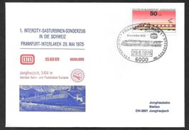 Eisenbahn Sonderbrief Frankfurt - Interlaken 29.5.1975