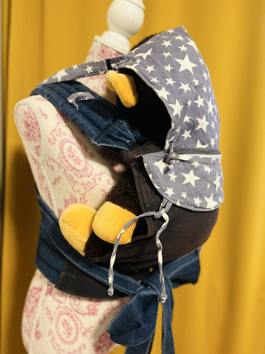 Luemai Marsupi portabebè: Wunderschöne Luemai mit Sternenmuster und Jeans – Usato da Winterthur venduto da Nanole 2