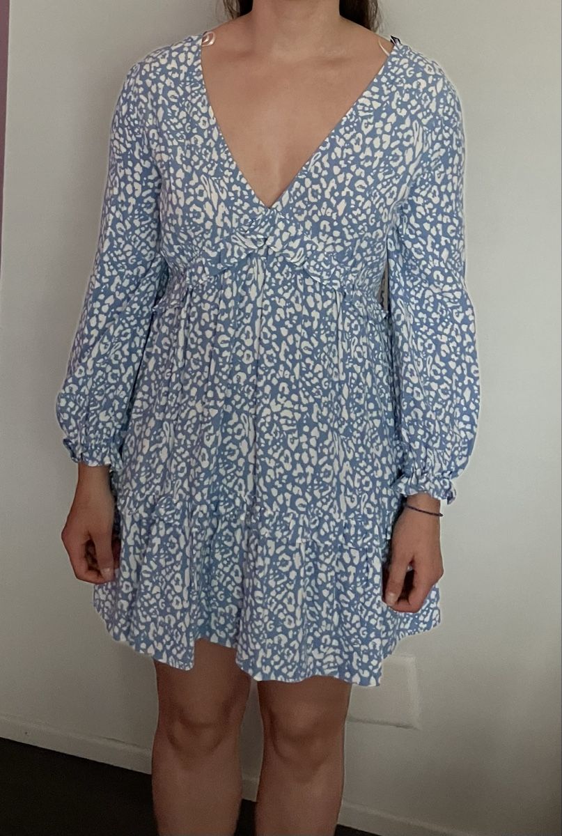 Zara Vestiti: Sommerliches Minikleid mit blauem Muster, Grösse M – Nuovo e nell'imballaggio originale da Flurlingen venduto da Tobia04