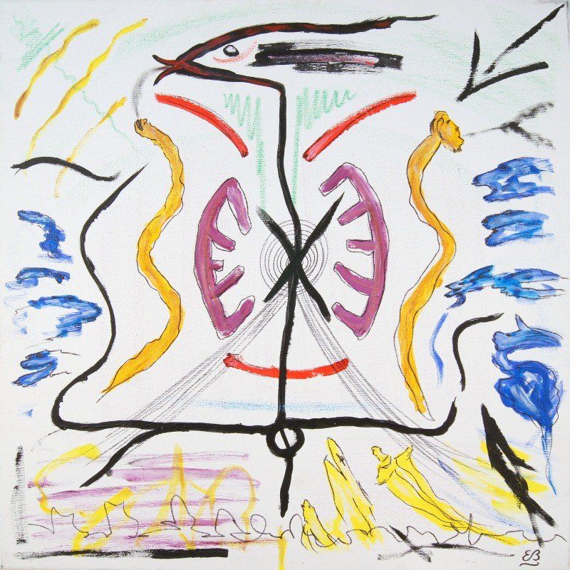 Gemälde: Surreales Gemälde: The black X – Neu (gemäss Beschreibung) aus Fribourg von erw_68dx