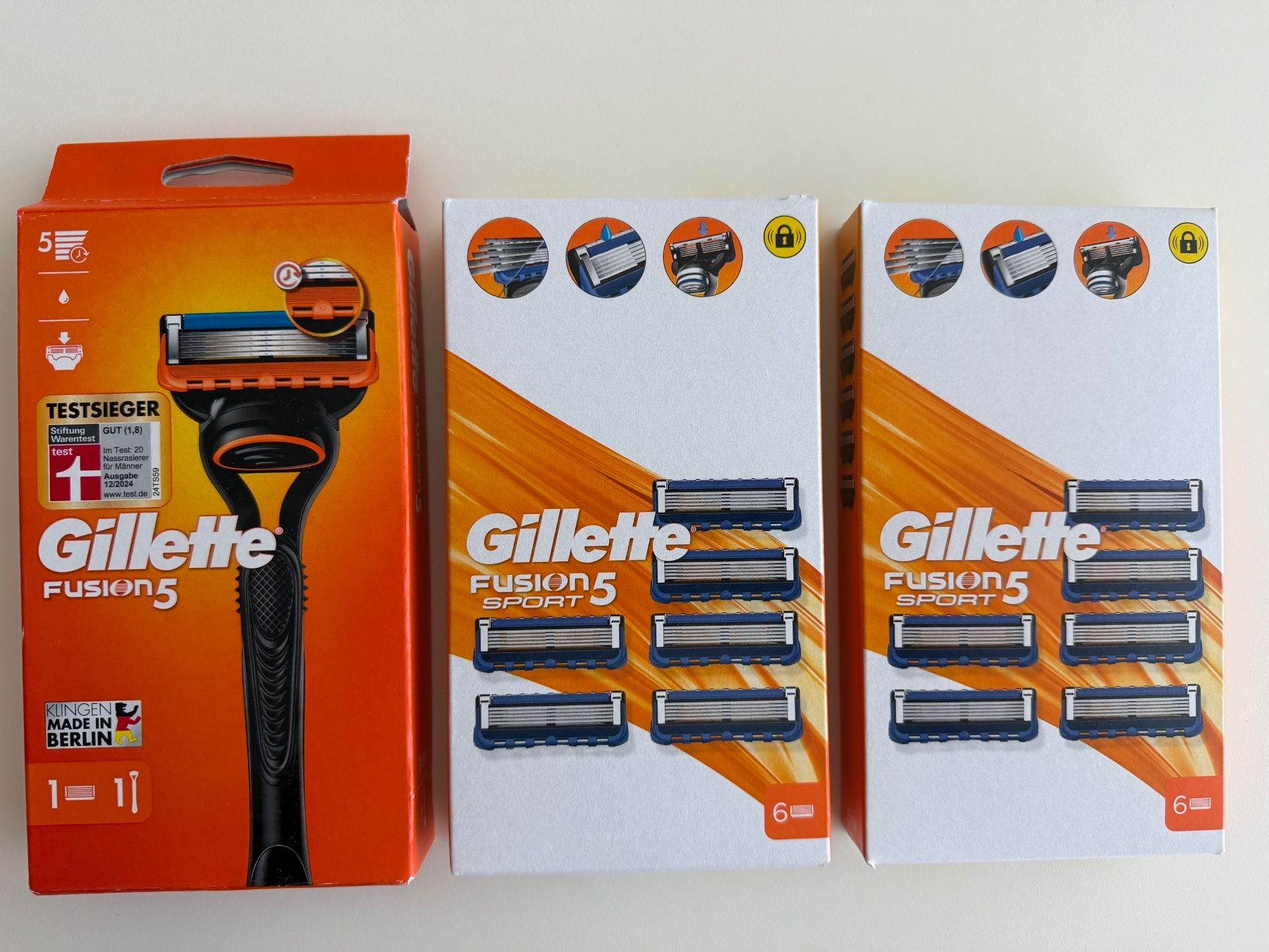 Gillette Rasierapparate & Rasierklingen: Gillette Fusion5, 14 pcs – Neu und originalverpackt aus St-Gingolph von GoldenKeys
