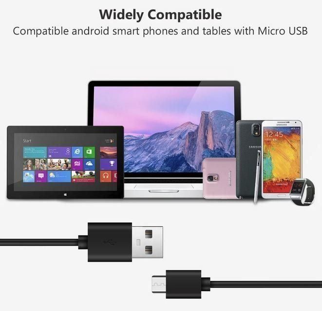 Cavi: Micro-USB zu USB-A Kabel, schwarz, 0.8m – Nuovo e nell'imballaggio originale da Sursee venduto da allduino 2