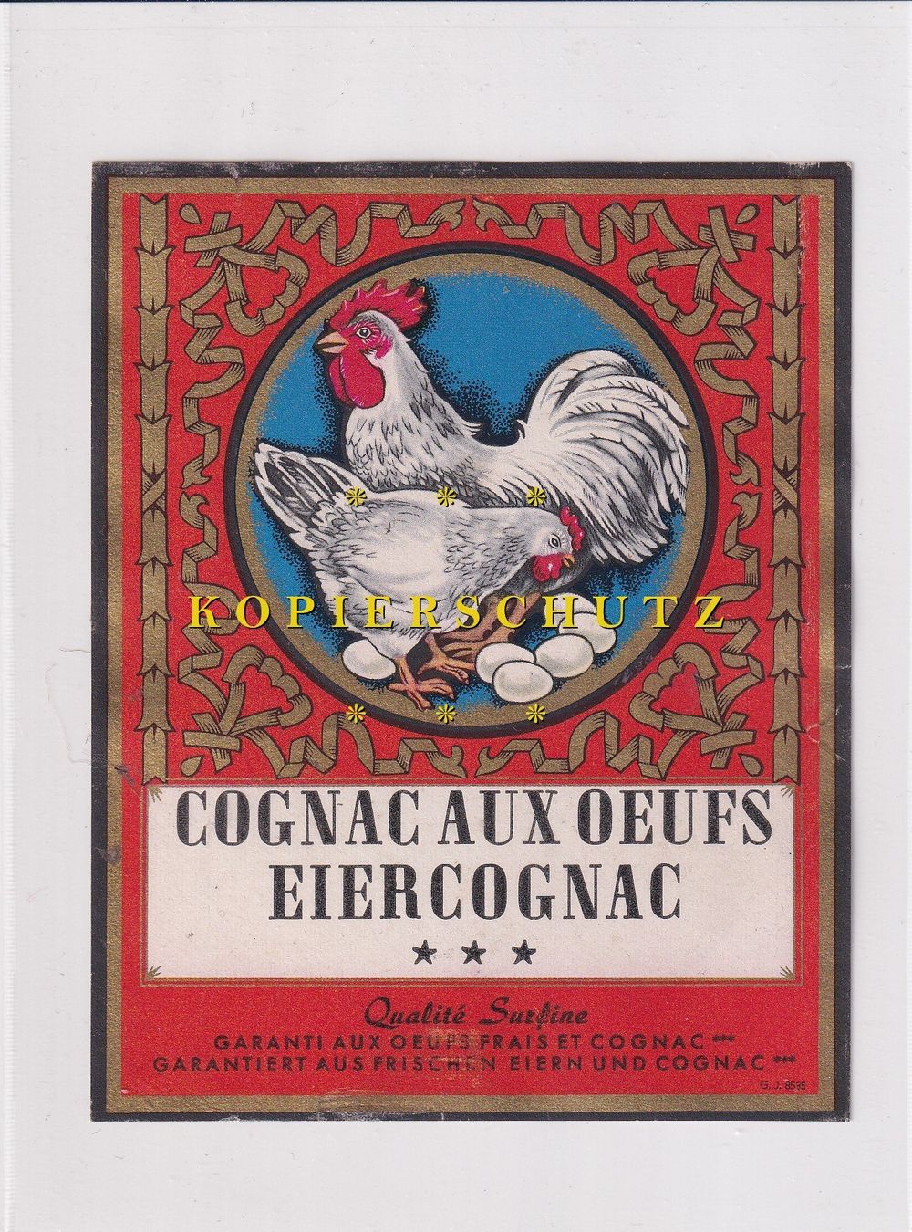 Carta: Etikette für Likör - Eiercognac /bd – Usato da Hombrechtikon venduto da Rudolf07