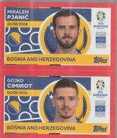 EURO 2024 Topps sticker BOSNIA  BIH 8 - 9 PJANIC / CIMIROT