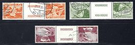 Zwischensteg Série von 1950 ZNr. S60-S62, gestempelt ʘ KP 5