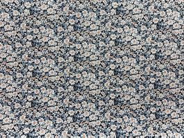 Tissu coton gris imprimé fleurs