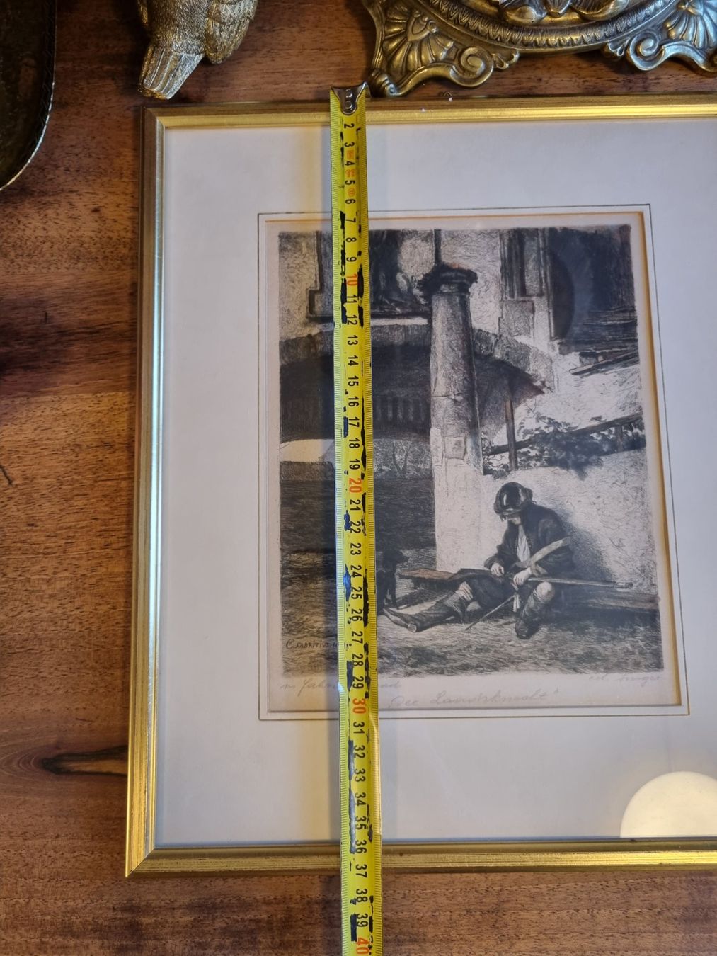 Gemälde: Antike Radierung Carel Fabritius The Sentry – Gebraucht aus Scharnachtal von devin03 6