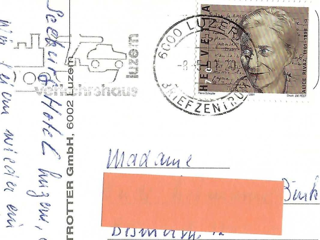 Cartes postales: Luzern Fritschi-Brunnen 2001 – D'occasion à Thun par 44wart 1