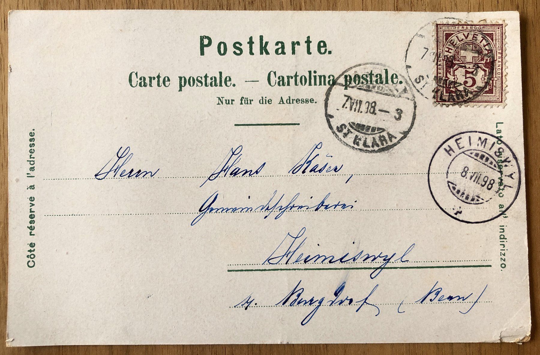 Cartoline postali: Postkarte "Gruss aus Basel" – Usato da Starrkirch-Wil venduto da heidiml 1