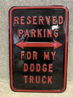 Reserved parking dodge truck