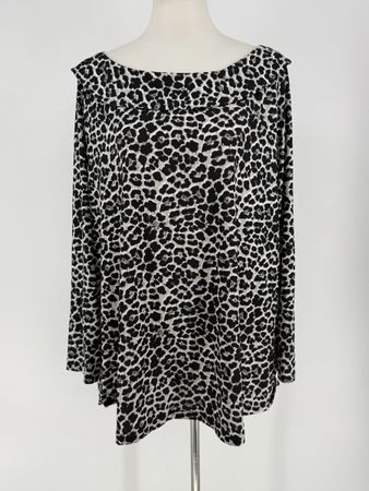 7/8 Ärmel Shirt mit Leopardenmuster Gr. 54 