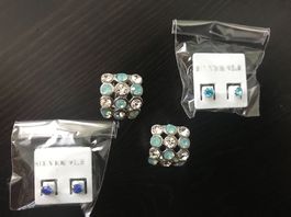 Schönes Set aus Modeschmuck und aus Silber 925 - blau