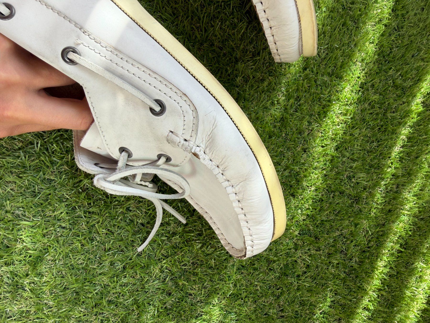 Scarpe da uomo: Bootsschuhe Find weiss Leder 42 – Usato da Riehen venduto da edu_92w7 8