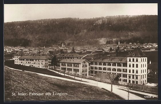 Cartoline postali: St. Imier, Fabrique des Longines, Vue g – Usato da Berlin venduto da bartko-reher
