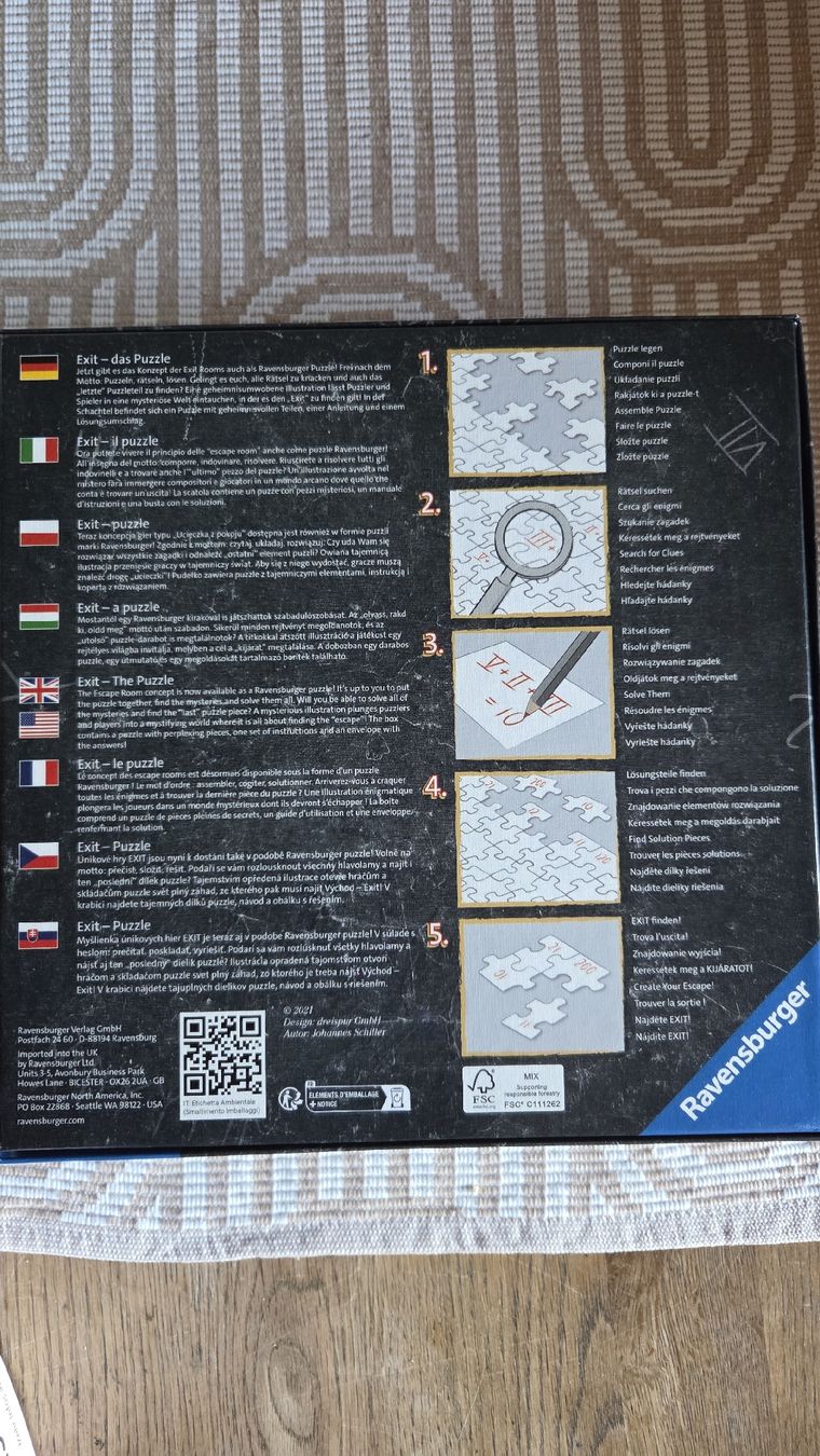 Ravensburger Puzzle: Ravensburger Exit Puzzle - Das Observatorium, 759 Teile – Usato da Bösingen venduto da Soene91 1