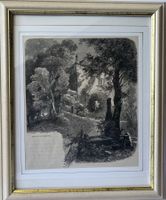 Original-Stahlstich Schloss Wildenstein 1876 gerahmt